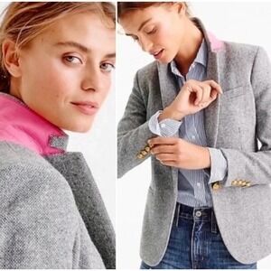 J.Crew Campbell Blazer in Donegal RARE Wool Blazer Jacket F5200 Womens 0